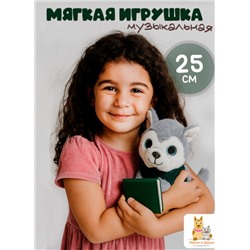Мягкая плюшевая игрушка Собака 25 см, музыкальная