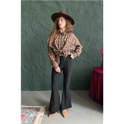 Рубашка женская  HUG077/13/Коричневый, бежевый