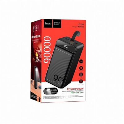 Внешний аккумулятор Hoco J123D 22.5W+PD20W 90000mAh Micro/Type-C/Lightning/USB*3/Type-C (black)