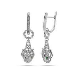 Серьги из серебра куб.циркон., МЦВА36