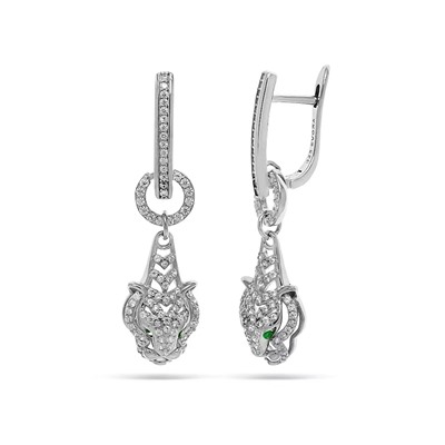 Серьги из серебра куб.циркон., МЦВА36