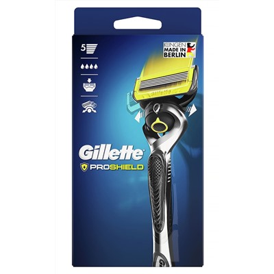 Станок для бритья Dʤɪˈlett ФЬЮЖН-5 PROSHIELD FlexBall POWER (+ 4 кассеты) (Без подставки) ЯПОНИЯ (Оригинал)