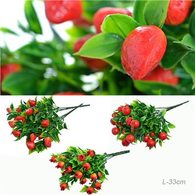 Цветок искусственный Ягоды 33 см / 60-2 /уп 300/600/