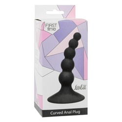 Чёрная анальная пробка Ribbed Plug Black - 10,5 см.