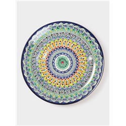 Ляган узбекский Риштанская Керамика «Узоры», d=37 см, синий