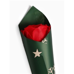 Новогодняя мыльная красная роза