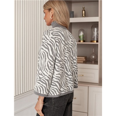 Свитер жаккардовой вязки с кашемиром