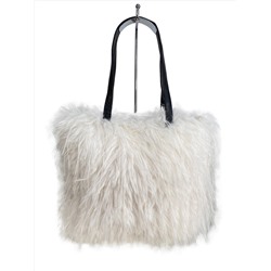 Женская сумка из искусственного меха, цвет белый