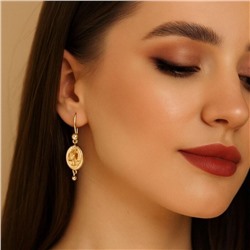 Серьги самовары ювелирная бижутерия коллекция "Дубай" покрытие позолота, арт.215.527