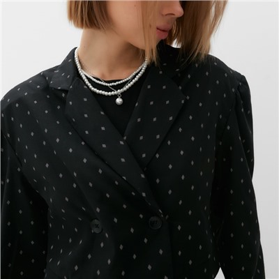 Жакет женский MINAKU: Green trend, чёрный, размер 44