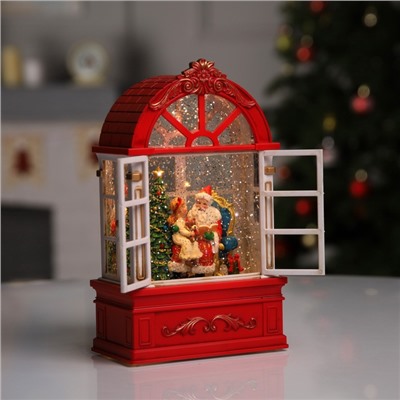 УЦЕНКА Фигура светодиодная «Дед Мороз в арке», 13.5×22×7.8 см, пластик, батарейки ААх3 (не в комплекте), USB, свечение тёплое белое