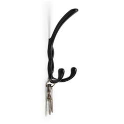 Крючок мебельный CAPPIO PIGTAIL, трехрожковый, цвет черный