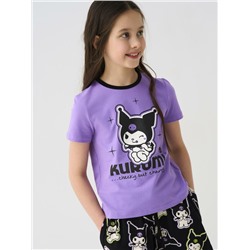 Фуфайка трикотажная для девочек (футболка)