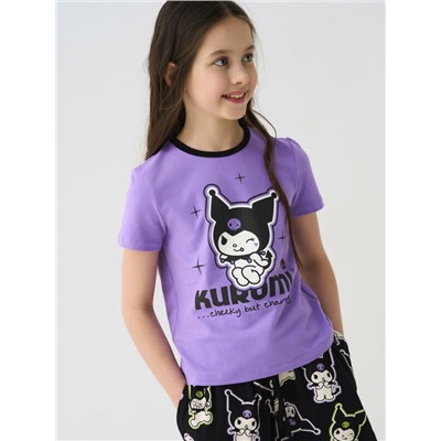 Фуфайка трикотажная для девочек (футболка)