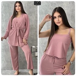 комплект майка , брюки и халат