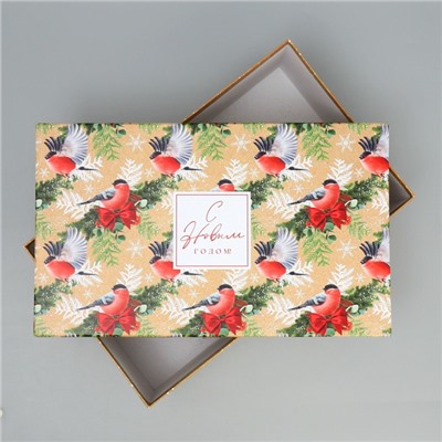 Набор новогодних подарочных коробок 15 в 1 «С Новым годом!», 12×7×4 см - 46.5×30×17.5 см