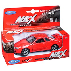 Машинка 1:38 Nissan Skyline GT-R R34, пруж. мех., цвет в асс.