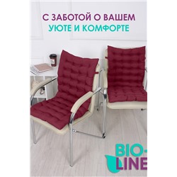 Подушка для мебели со спинкой матрас подушка для кресла, 85х42х5 см на резинке и с завязками НАТАЛИ, 1098189