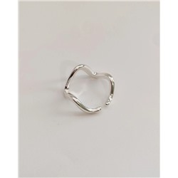 Кольцо с белым серебрением