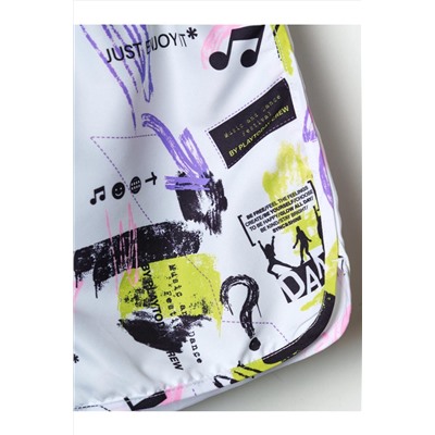 Комплект для девочек: купальный костюм трикотажный, шорты текстильные плавательные PLAYTODAY, 1244190