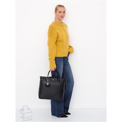 Сумка женская кожаная 1006LP black  Polina&Eiterou