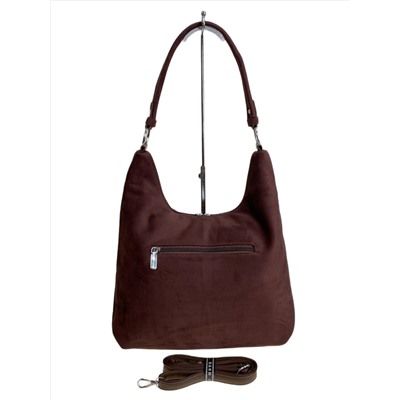 Женская сумка из искусственной замши, цвет  бордовый