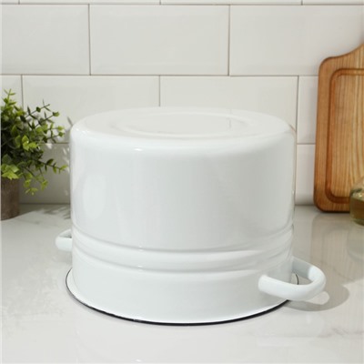 УЦЕНКА Кастрюля цилиндрическая, 8 л, без крышки, светлая