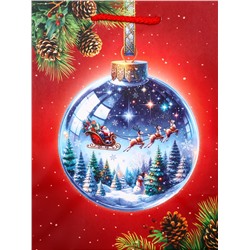 Пакет подарочный новогодний ламинированный, «Шар», 18×10×22.3 см