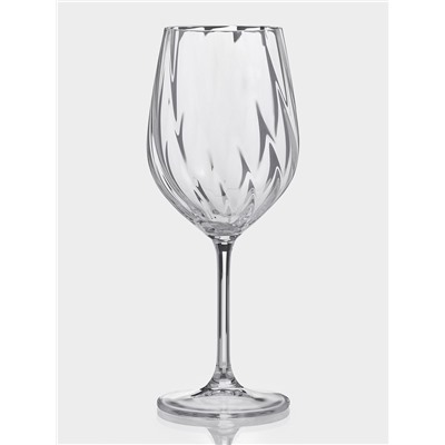 Бокалы для белого вина CRYSTAL BOHEMIA CREX OPTIC, 480 мл, набор 2 шт., стекло, прозрачные