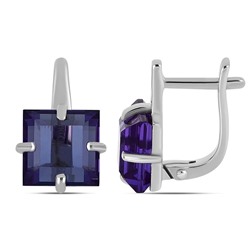 Серьги из серебра синт.александрит, Вилента