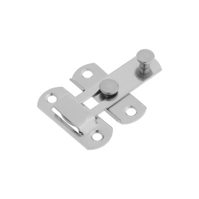 Шпингалет накладной ТУНДРА, прямой, 70 мм, цвет хром