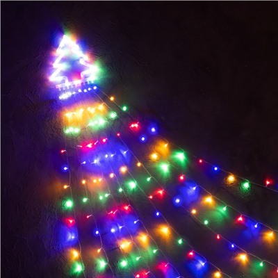 Светодиодная фигура «Ёлка» 3.5 м, пластик, 9 нитей, 31 В, свечение мульти