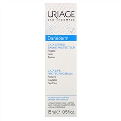 Uriage, Bariederm, Cica-Lips Protecting Balm, Fragrance-Free, 0.5 fl oz (15 ml)