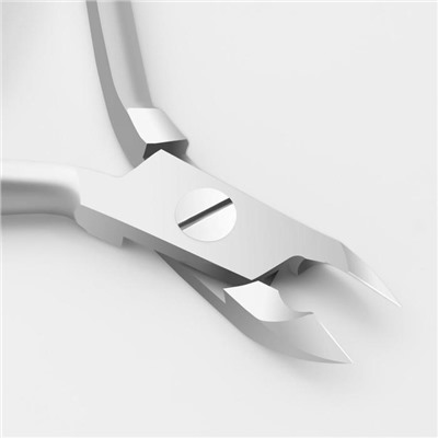 Кусачки маникюрные для кутикулы, двойная пружина, 10 см, длина лезвия - 6 мм, на блистере, цвет матовый серебристый, PNEC-304-D-LJ