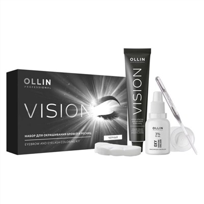 Ollin Набор для окрашивания бровей и ресниц / Vision, черный, 20 мл
