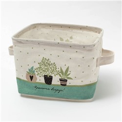 Текстильная корзинка «Цветочный магазин», 20.5×16×14.5 см