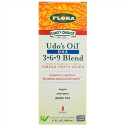 Flora, Udo's Choice, смесь Udo's Oil с ДГК 3-6-9, 500 мл (17 жидких унций)