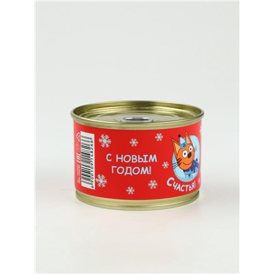 Леденцы монпансье в консервной банке «Три кота Новый год» 3 шт.