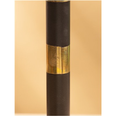 УЦЕНКА Подсвечник на 1 свечу «Кофе с молоком», латунь, чёрный с золотом, 10×10×26 см