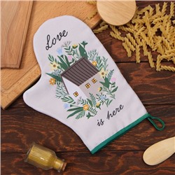 Варежка-прихватка «Доляна. Милый дом», 20×28 см, 35% хлопок, 65% п/э, ватин 250 г/м²