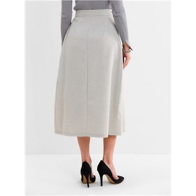 Юбка миди женская MINAKU: Modern classic, серая, размер 50