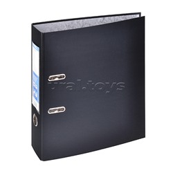 Регистратор PVC 80 мм. Classic А4 несъемный арочный механизм, черный