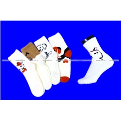 5 ПАР - Байвей термоноски женские ангора НОРКА ШЕРСТЬ "Мордочки" арт. 3561