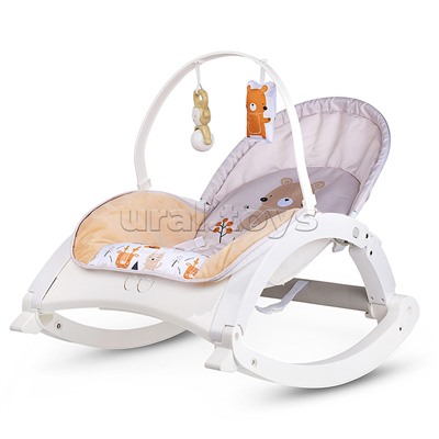 Шезлонг детский "Медвежонок" музыка, вибрация, в коробке