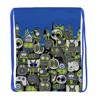 Мешок для обуви "Монстрики" 1 отделение, 330х420мм, петля для подвеса, полиэстер, 210 ден