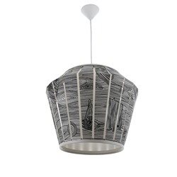 Светильник BayerLux 1673/1WT E27 40 Вт бело-черный 48×48×36-136 см