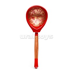 Ложка красная с орнаментом