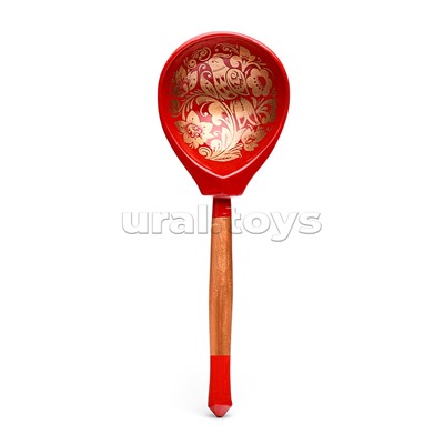 Ложка красная с орнаментом