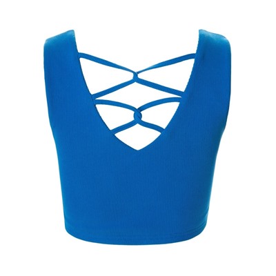 Топ с сеткой женский MINAKU: Casual Collection, электрик, размер 46