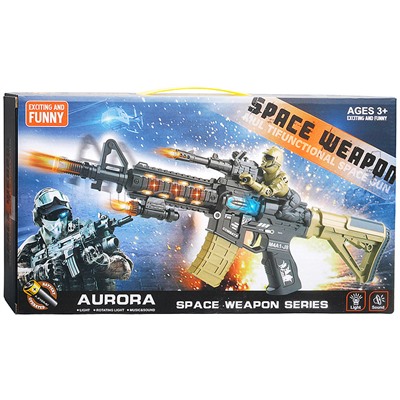 Автомат "Взрывной штурм" (свет, звук) на батарейках, в коробке